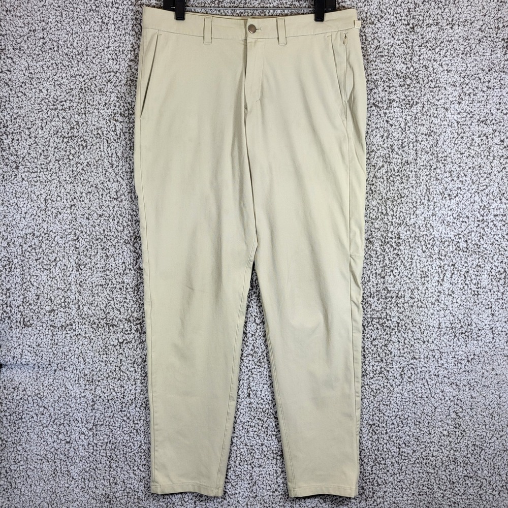 Lululemon Commission Mens Pants Size 34 Beige Golf Commuter Casual
